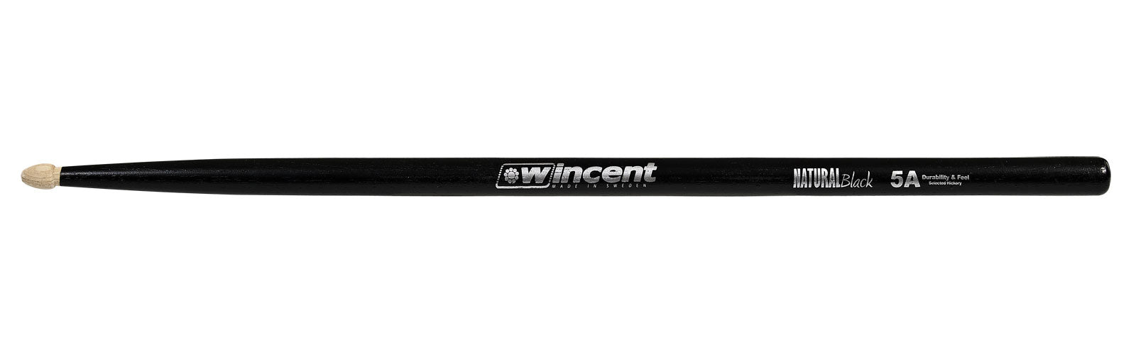 Wincent W84 Hickory 5ACB Baquetas Batería Negras 3