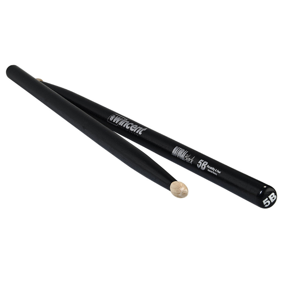 Wincent W86 Hickory 5BCB Baquetas Batería Negras 6