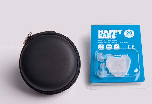 Auvisa -Pack- Tapones para Oídos Happy Ears Azul con Funda y Cordón 1