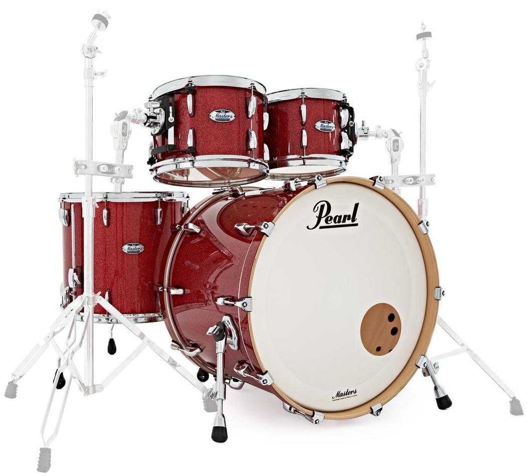 Pearl MCT924XEFP-C319 Master Maple Complete Batería Acústica Inferno Red 1