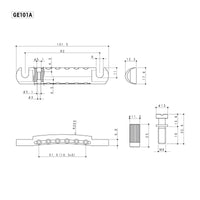 Gotoh GE101A GD Cordal Guitarra Eléctrica Dorado. 2