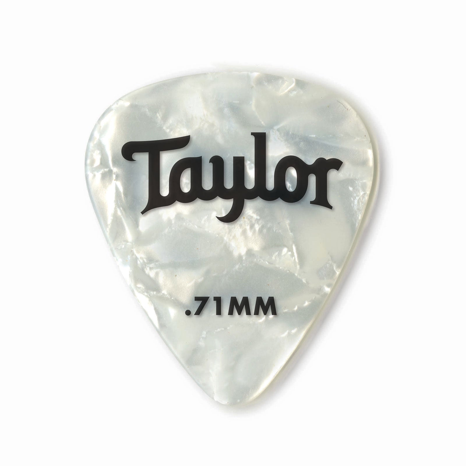 Taylor 80713 Celluloid 351 Pack 12 Púas 0.71mm White Pearl 2