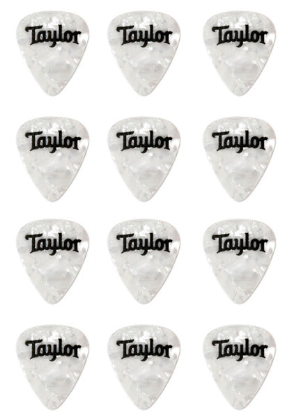 Taylor 80715 Celluloid 351 Pack 12 Púas White Pearl 1.21mm 1