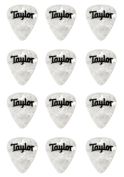 Taylor 80715 Celluloid 351 Pack 12 Púas White Pearl 1.21mm 1