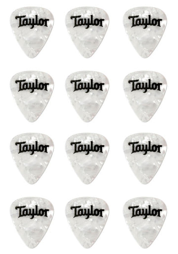Taylor 80715 Celluloid 351 Pack 12 Púas White Pearl 1.21mm 1