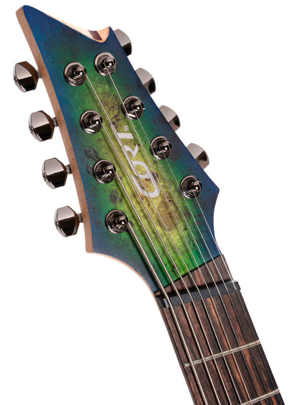 Cort KX508MS II MBB Guitarra Eléctrica 8 Cuerdas Mariana Blue Burst 4