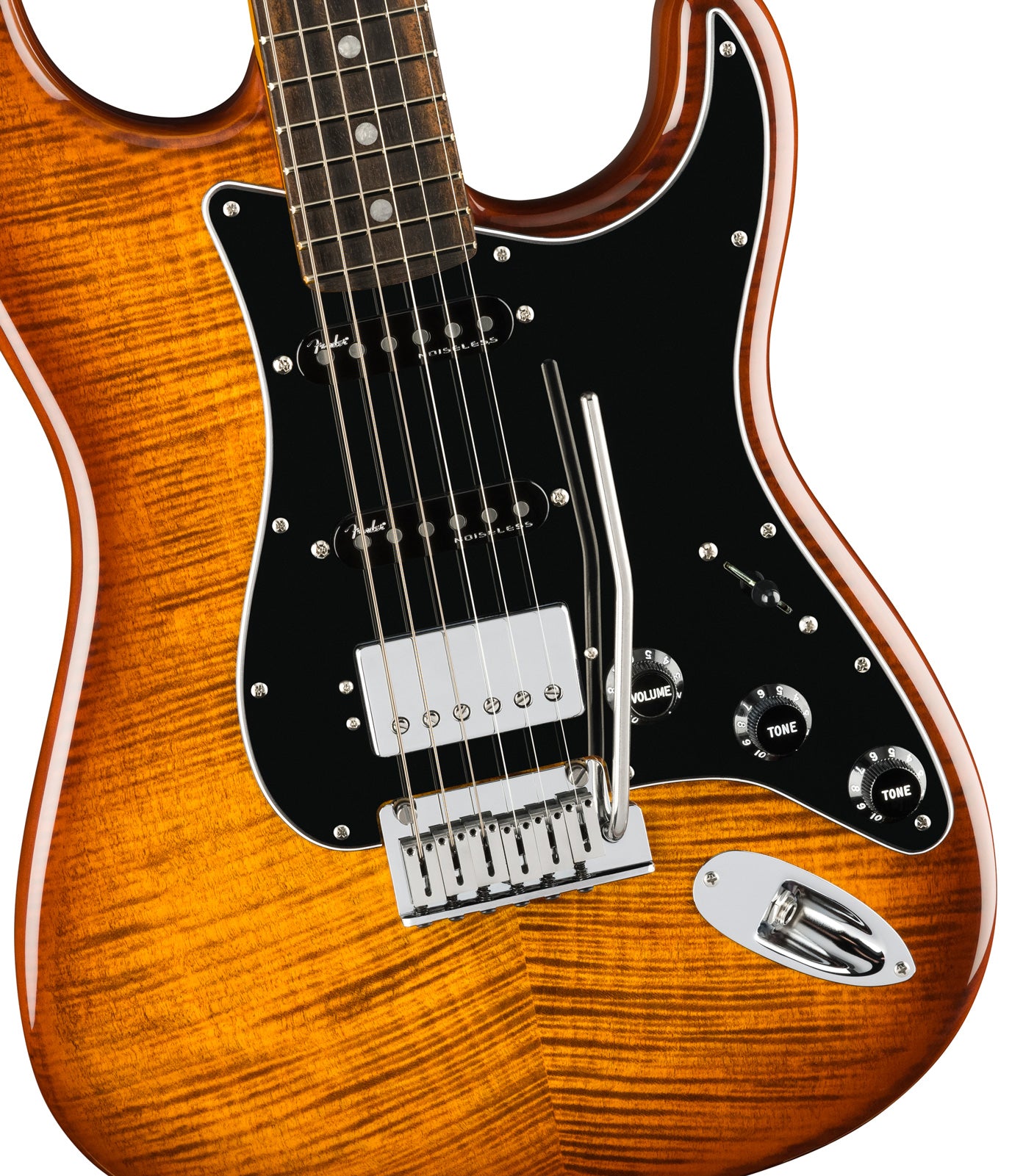 Fender American Ultra Stratocaster HSS EB Guitarra Eléctrica Tigers Eye 3