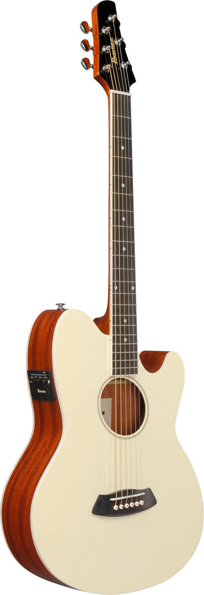 Ibanez TCY10E IVH Guitarra Electroacústica Ivory High Gloss 3