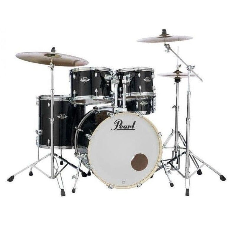 Pearl EXX705NBR C31 Export Batería Acústica con Herrajes y Platos Jet Black 1