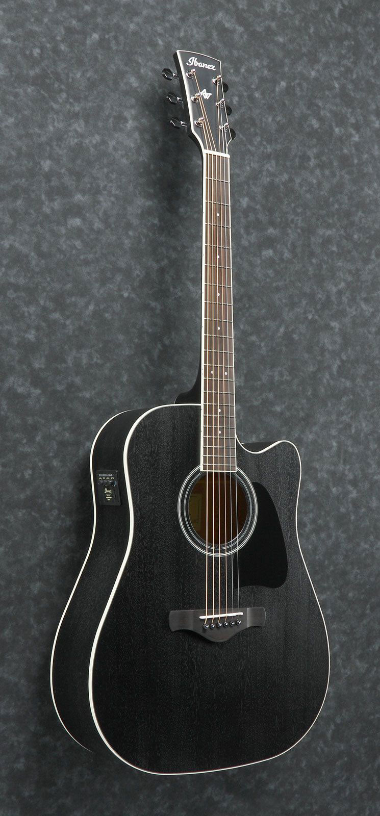 Ibanez AW84CE WK Guitarra Electroacústica Dreadnought Weathered Black 2