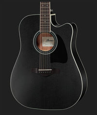 Ibanez AW84CE WK Guitarra Electroacústica Dreadnought Weathered Black 8