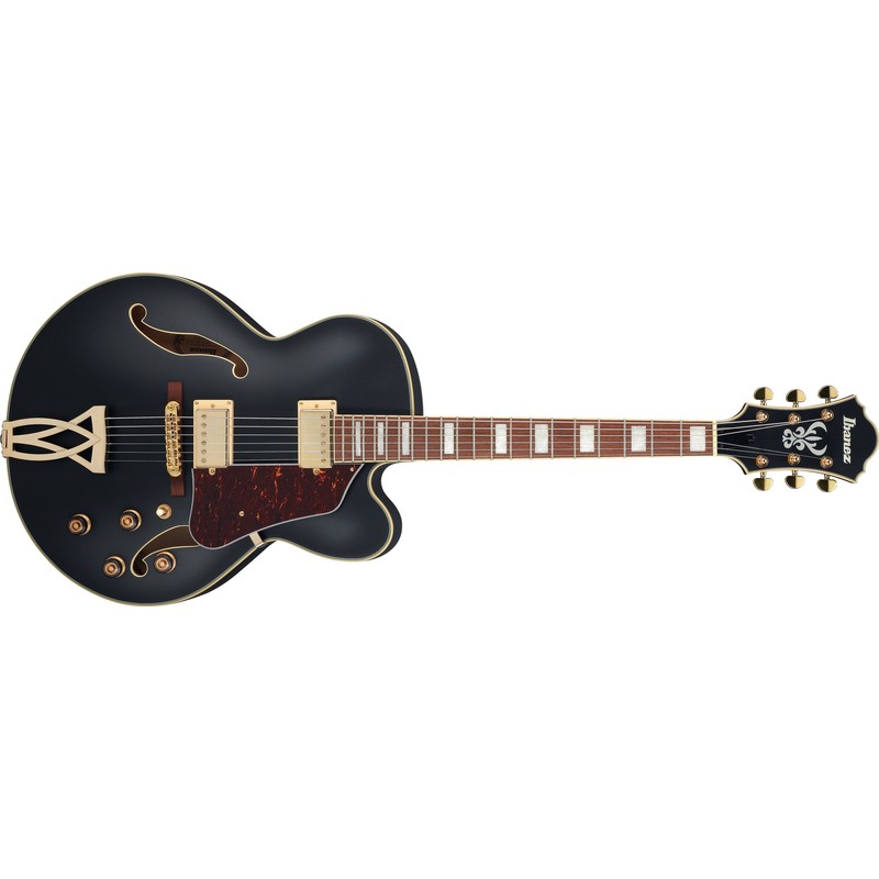 Ibanez AF75G BKF Guitarra Eléctrica Hollow Body Black Flat 1