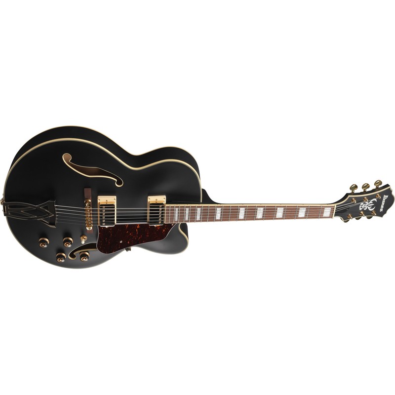 Ibanez AF75G BKF Guitarra Eléctrica Hollow Body Black Flat 2