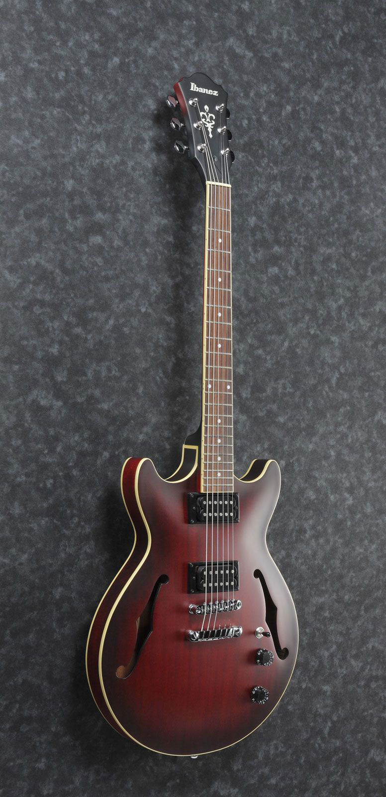 Ibanez AM53 SRF Guitarra Eléctrica Semihollow Sunburst Red 2