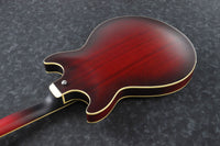 Ibanez AM53 SRF Guitarra Eléctrica Semihollow Sunburst Red 5