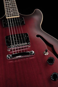 Ibanez AM53 SRF Guitarra Eléctrica Semihollow Sunburst Red 11