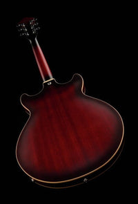 Ibanez AM53 SRF Guitarra Eléctrica Semihollow Sunburst Red 13