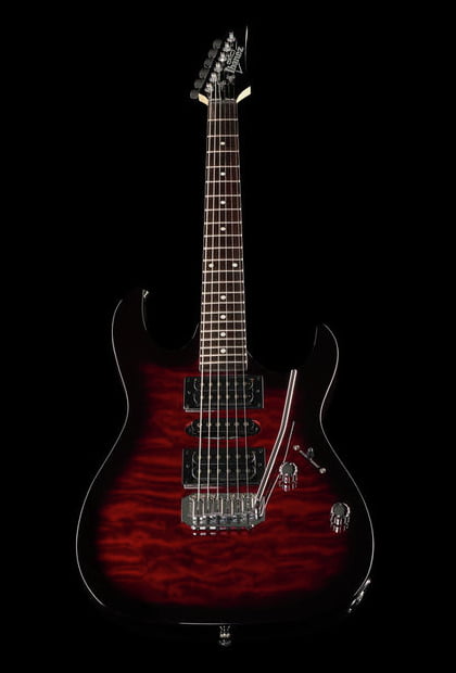 Ibanez GRX70QA TRB GIO Guitarra Eléctrica Transaparent Red Burst 25