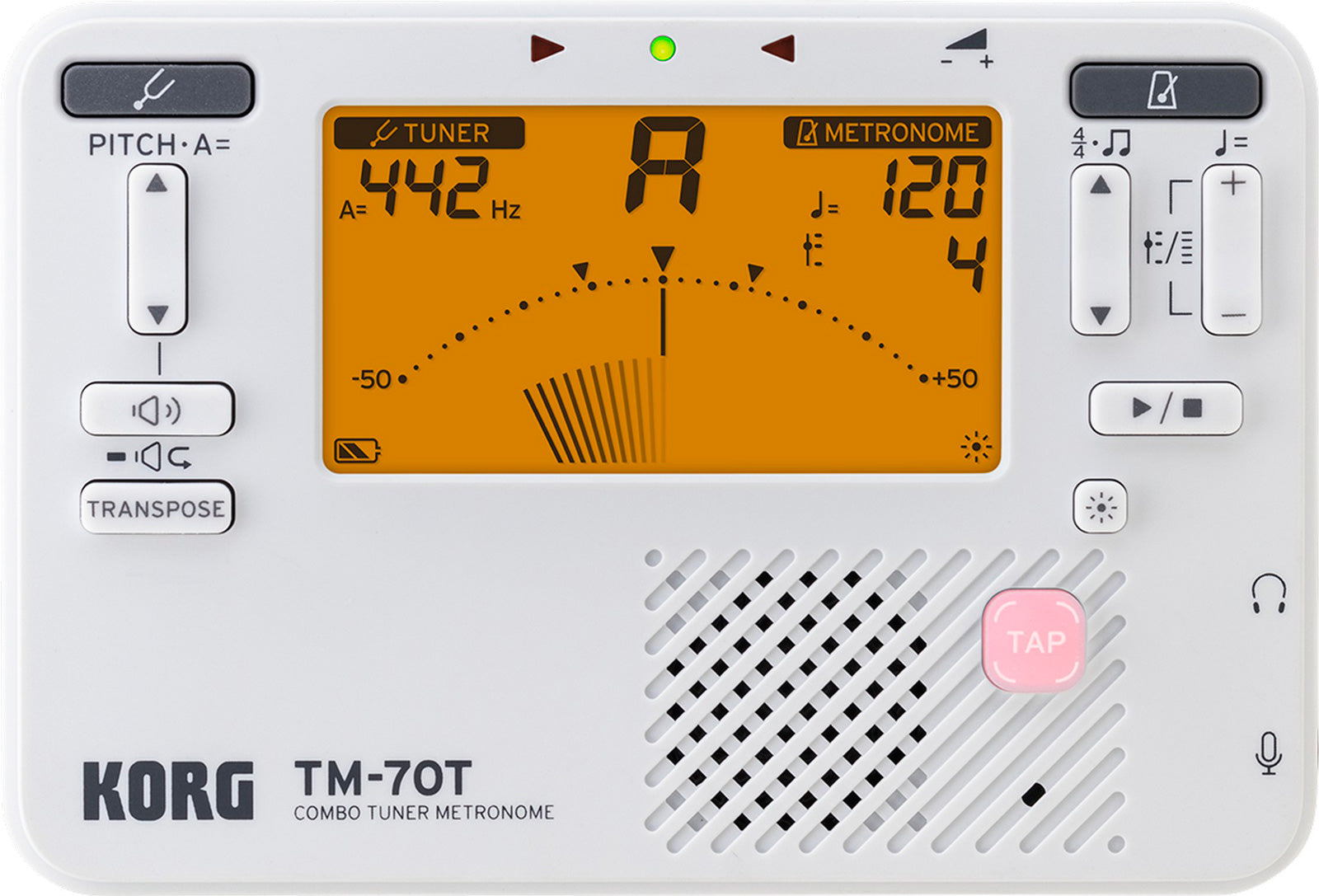 Korg TM-70T WH Afinador y Metrónomo Blanco 1