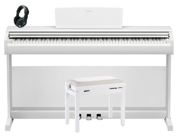 Yamaha -Pack- YDP146W Piano Digital Arius Blanco + Banqueta y Auriculares 1