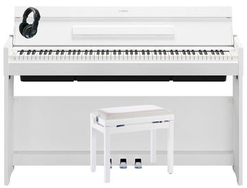Yamaha -Pack- YDPS36W Piano Digital Arius Blanco + Banqueta y Auriculares 1