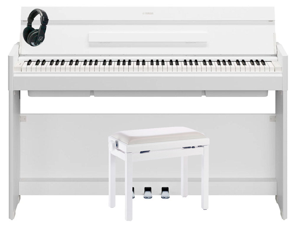 Yamaha -Pack- YDPS56W Piano Digital Arius Blanco + Banqueta y Auriculares 1