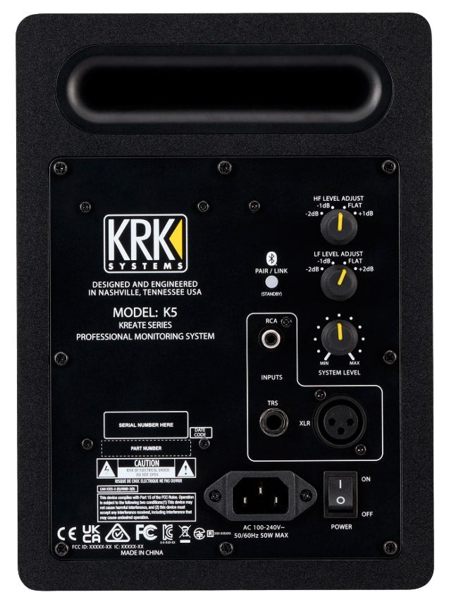 KRK Kreate 5 Monitor de Estudio Activo Negro. Unidad 2