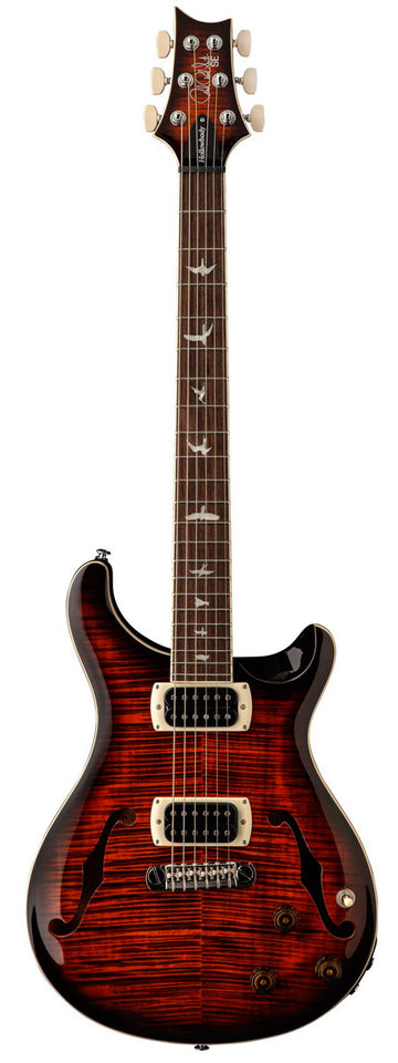 PRS SE Flat Back Hollow Body I Piezo OTS Guitarra Eléctrica Orange Tiger Smokeburst 1