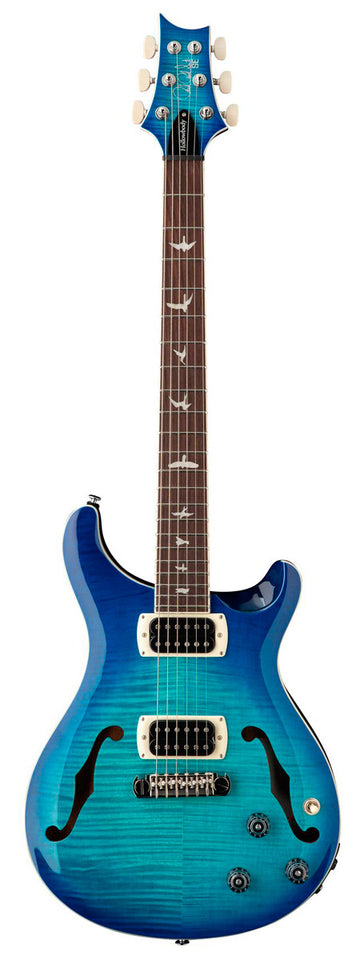 PRS SE Flat Back Hollow Body I Piezo LB Guitarra Eléctrica Lake Blue 1
