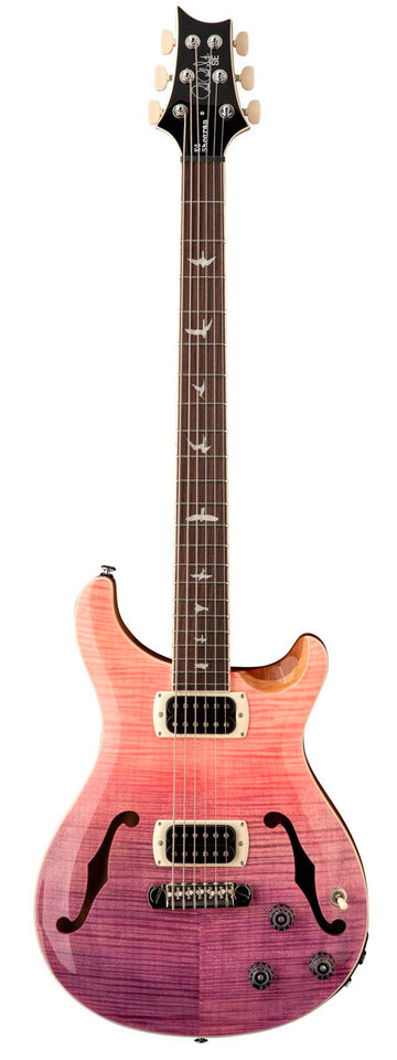 PRS SE Ed Sheeran Flat Back Hollow Body I Piezo Baritone PO Guitarra Eléctrica Pink Ombre 1