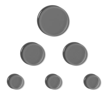 Slapklatz MI-BK Set 6 Pads de Gel Mini Negros 1