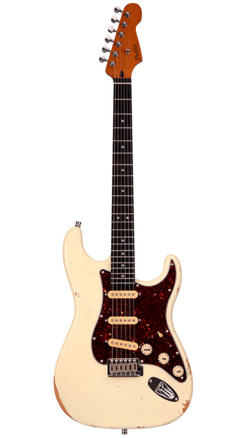 Patina PS6 OWR Guitarra Eléctrica Olympic White Relic 1