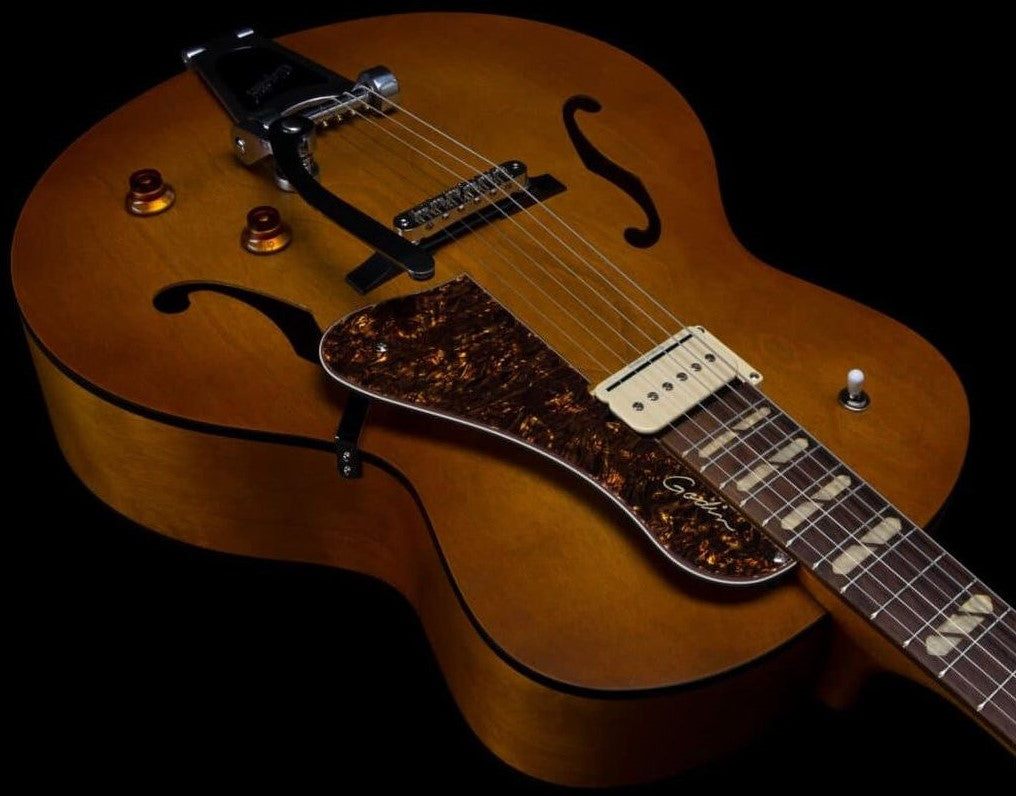 Godin 5th Avenue Jumbo P-Rail HG Guitarra Eléctrica Harvest Gold 10