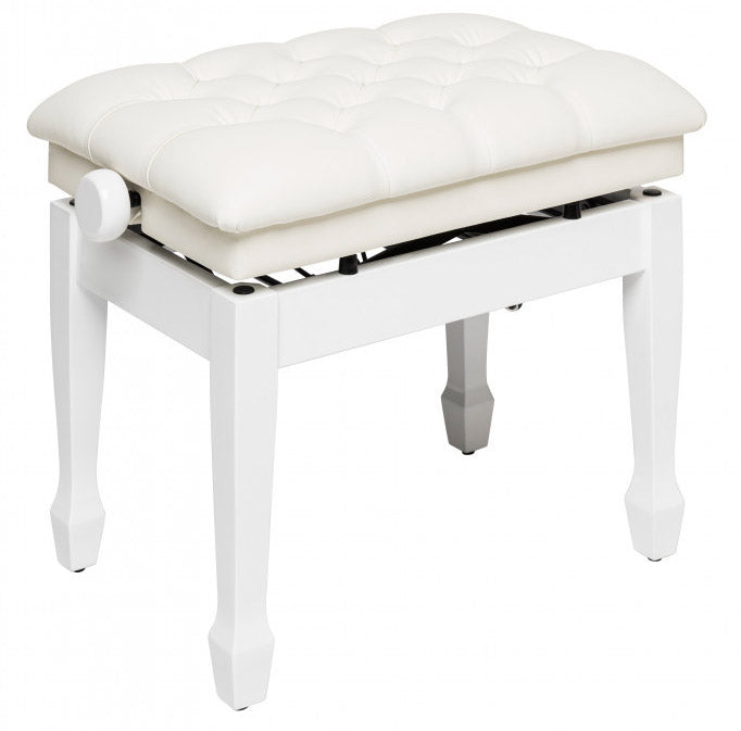 Auvisa PBH850 WHP SWH Banqueta de Piano Hidraúlica Blanco Brillo 1
