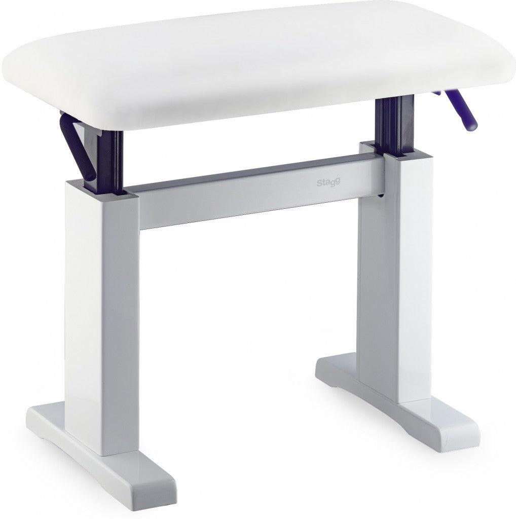 Auvisa PBH780 WHP SWH Banqueta de Piano Hidraúlica Blanco Brillo 1