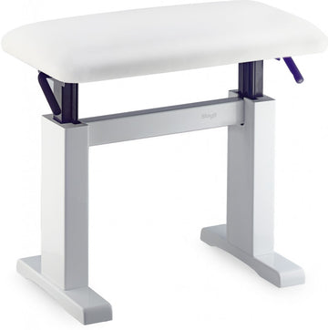 Auvisa PBH780 WHP SWH Banqueta de Piano Hidraúlica Blanco Brillo 1