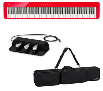 CASIO PX-S1100 RD SC800 SP34 PRIVIA PIANO DIGITAL PORTATIL ROJO CON FUNDA Y PEDALERA