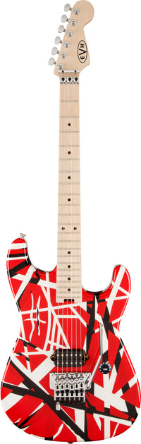 EVH Stripe Series MN Guitarra Eléctrica Red with Black Stripes 1