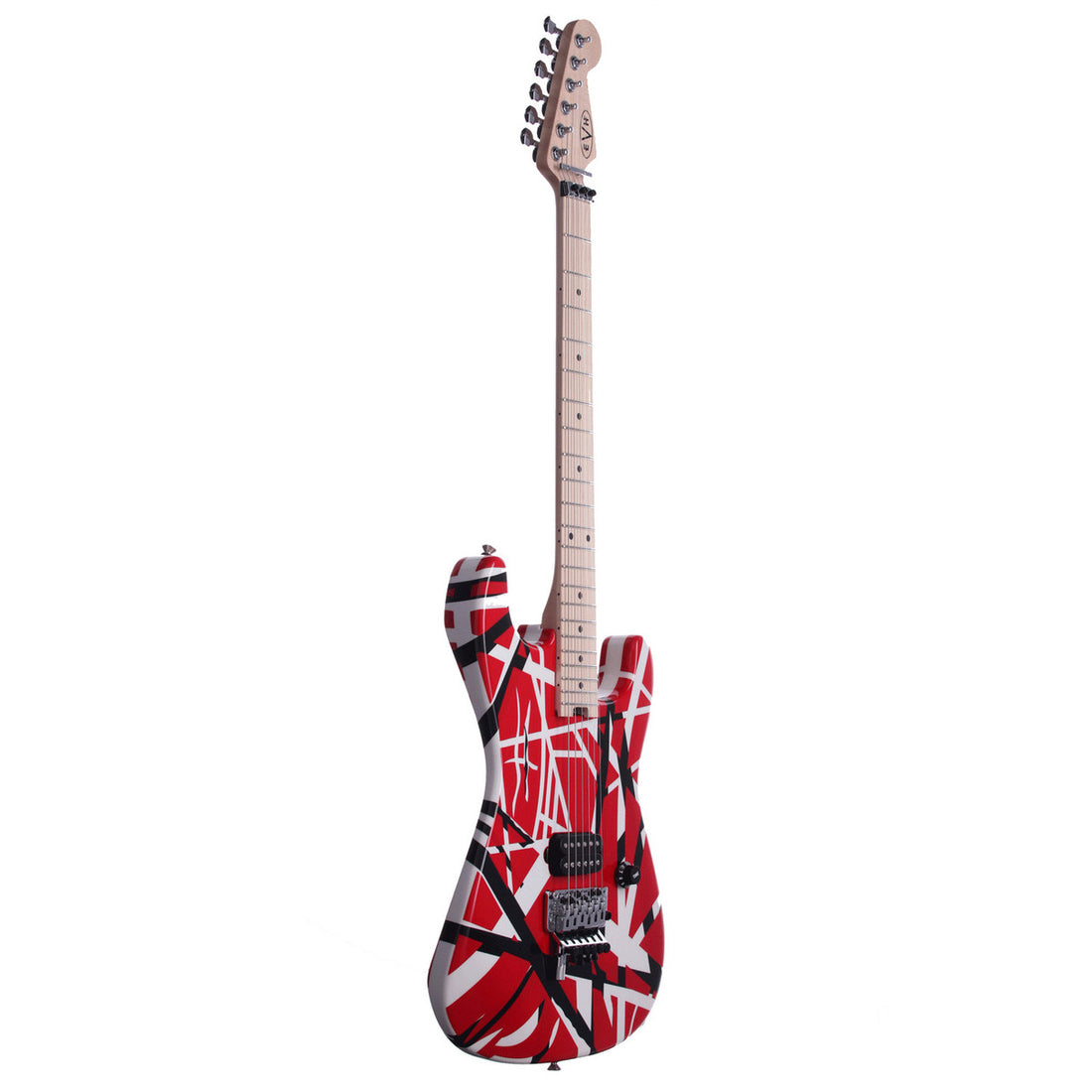 EVH Stripe Series MN Guitarra Eléctrica Red with Black Stripes 2