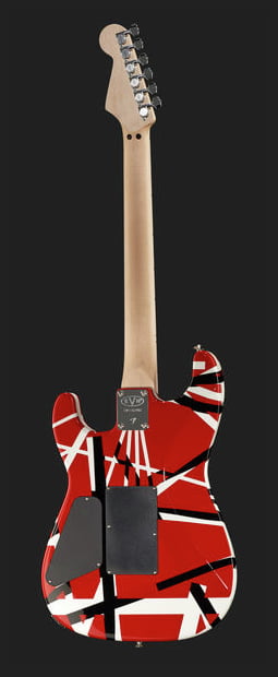 EVH Stripe Series MN Guitarra Eléctrica Red with Black Stripes 11