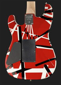 EVH Stripe Series MN Guitarra Eléctrica Red with Black Stripes 13