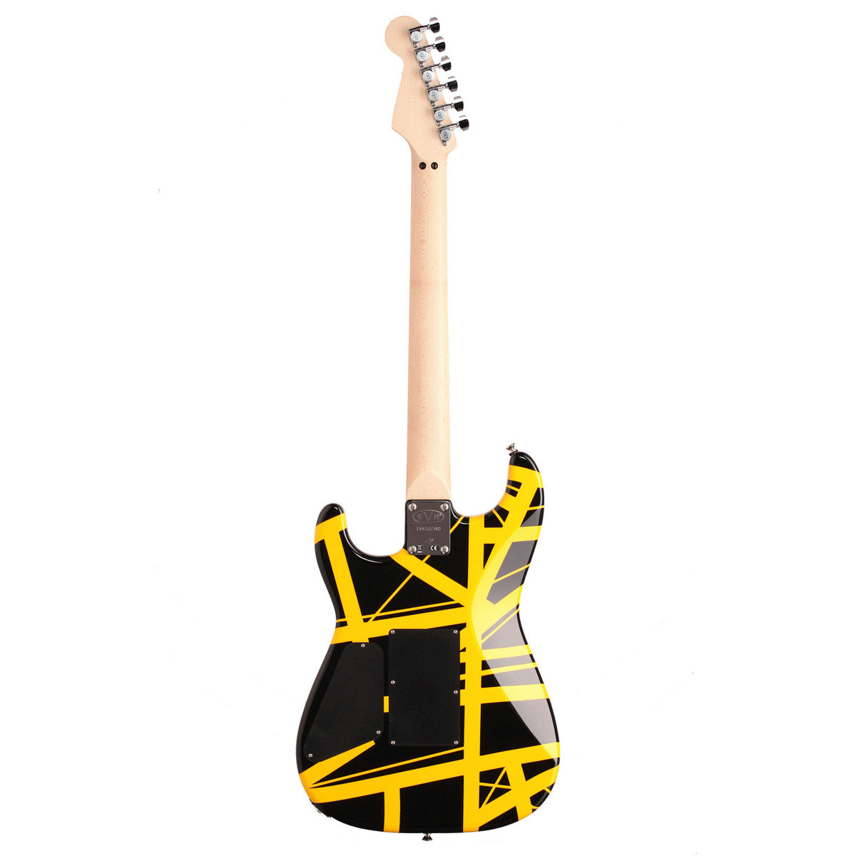 EVH Stripe Series MN Guitarra Eléctrica Black with Yellow Stripes 3