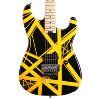 EVH Stripe Series MN Guitarra Eléctrica Black with Yellow Stripes 4