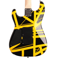 EVH Stripe Series MN Guitarra Eléctrica Black with Yellow Stripes 5