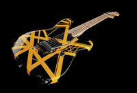 EVH Stripe Series MN Guitarra Eléctrica Black with Yellow Stripes 17