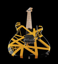 EVH Stripe Series MN Guitarra Eléctrica Black with Yellow Stripes 20