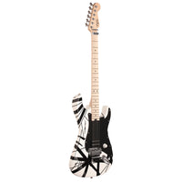 EVH Stripe Series MN Guitarra Eléctrica White with Black Stripes 2