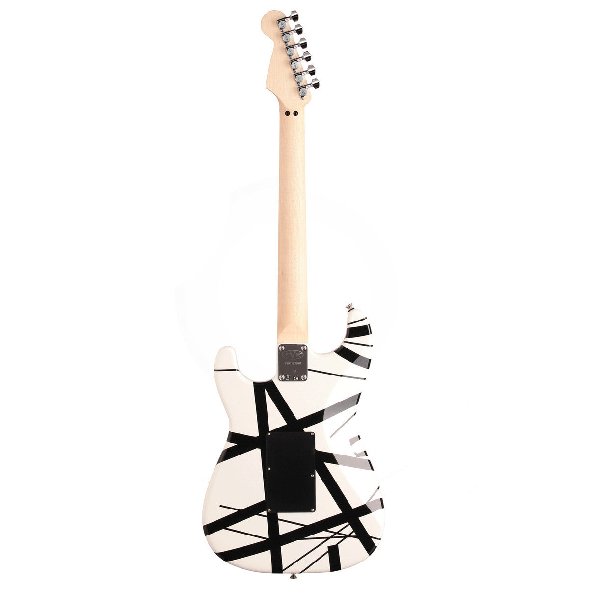 EVH Stripe Series MN Guitarra Eléctrica White with Black Stripes 3