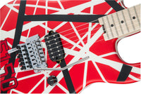 EVH Stripe Series 5150 MN Guitarra Eléctrica Red with Black and White Stripes 6