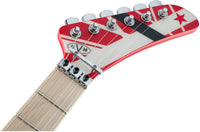 EVH Stripe Series 5150 MN Guitarra Eléctrica Red with Black and White Stripes 8